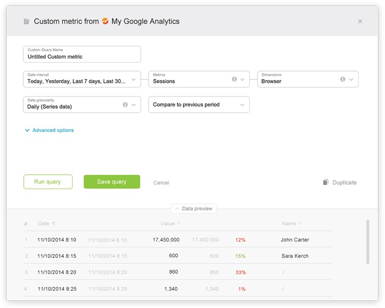 Databox Metric Builder for Custom Metrics