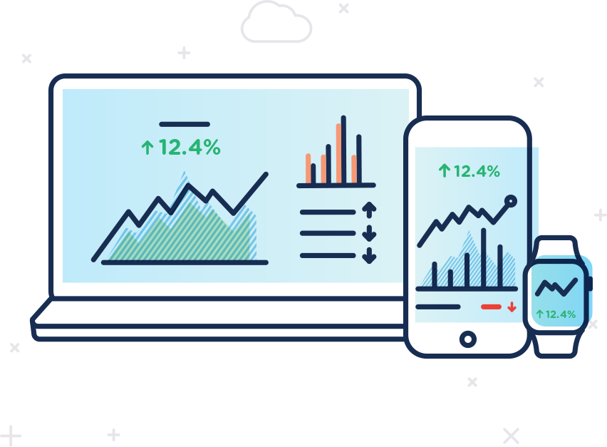 Databox reporting multiple devices - laptop, desktop, mobile, apple watch, slack